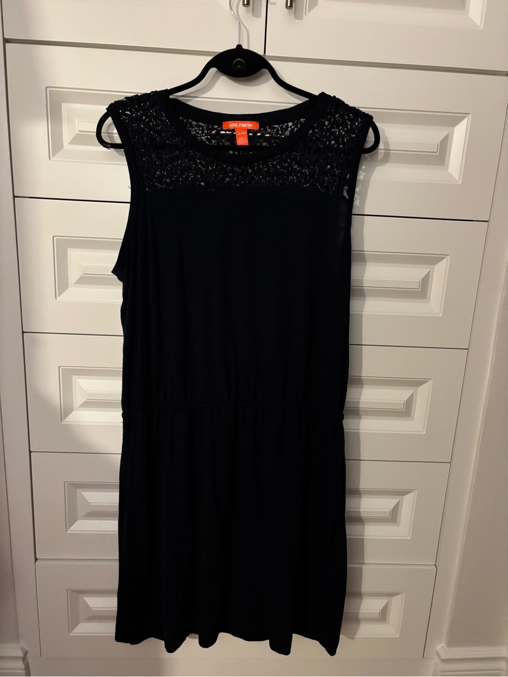 Joe Fresh Navy/Black Lace Yoke Sleeveless Dress